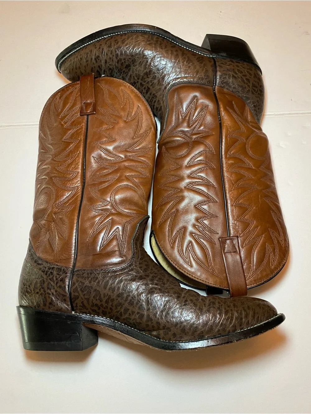 Mason Made in USA Brown Leather Western Boots size 10.5 D s-l400.jpg main image 3